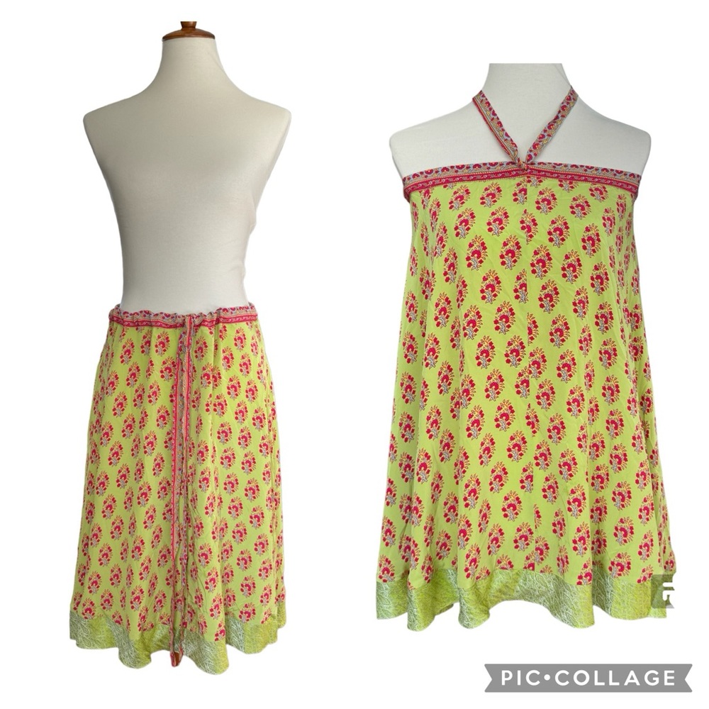 Plenty by Tracy Reese 100% Silk Y2K Skirt or Halter Top sz 10 EUC